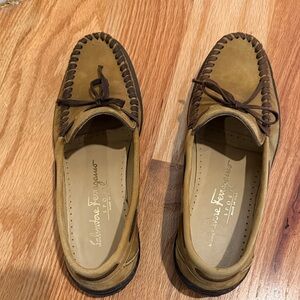 Salvatore Ferragamo Brown Leather Women's Loafers